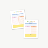 custom weekly planner notepad, days of the week notepad, monogram planner notepad, personalized planner, colorful organizing, teen gift